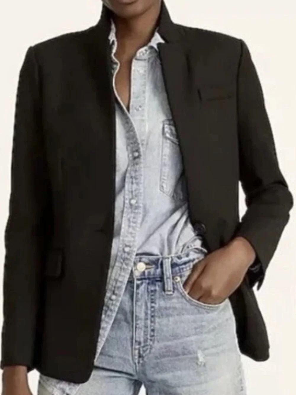 J. Crew Regent Black Single-Button Classic Career Wear Women’s Blazer  Size 2